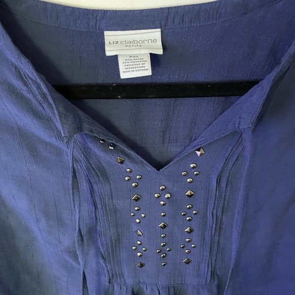 Liz Claiborne embellished top - Picture 2 of 3